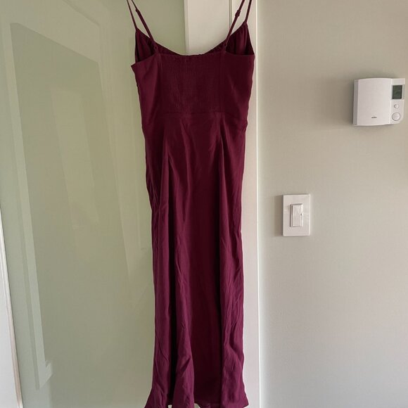 Aritzia Wilfred "Bellow" midi dress in spiced burgundy (size S) - Picture 5 of 5
